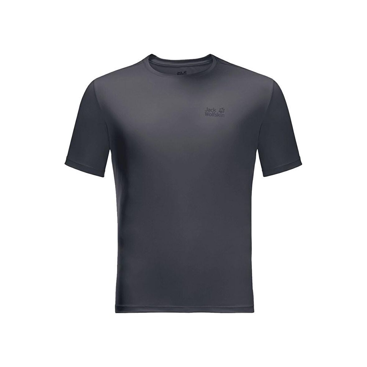 Jack Wolfskin Bisiklet Yaka Kısa Kollu Baskılı Gri Erkek T-Shirt