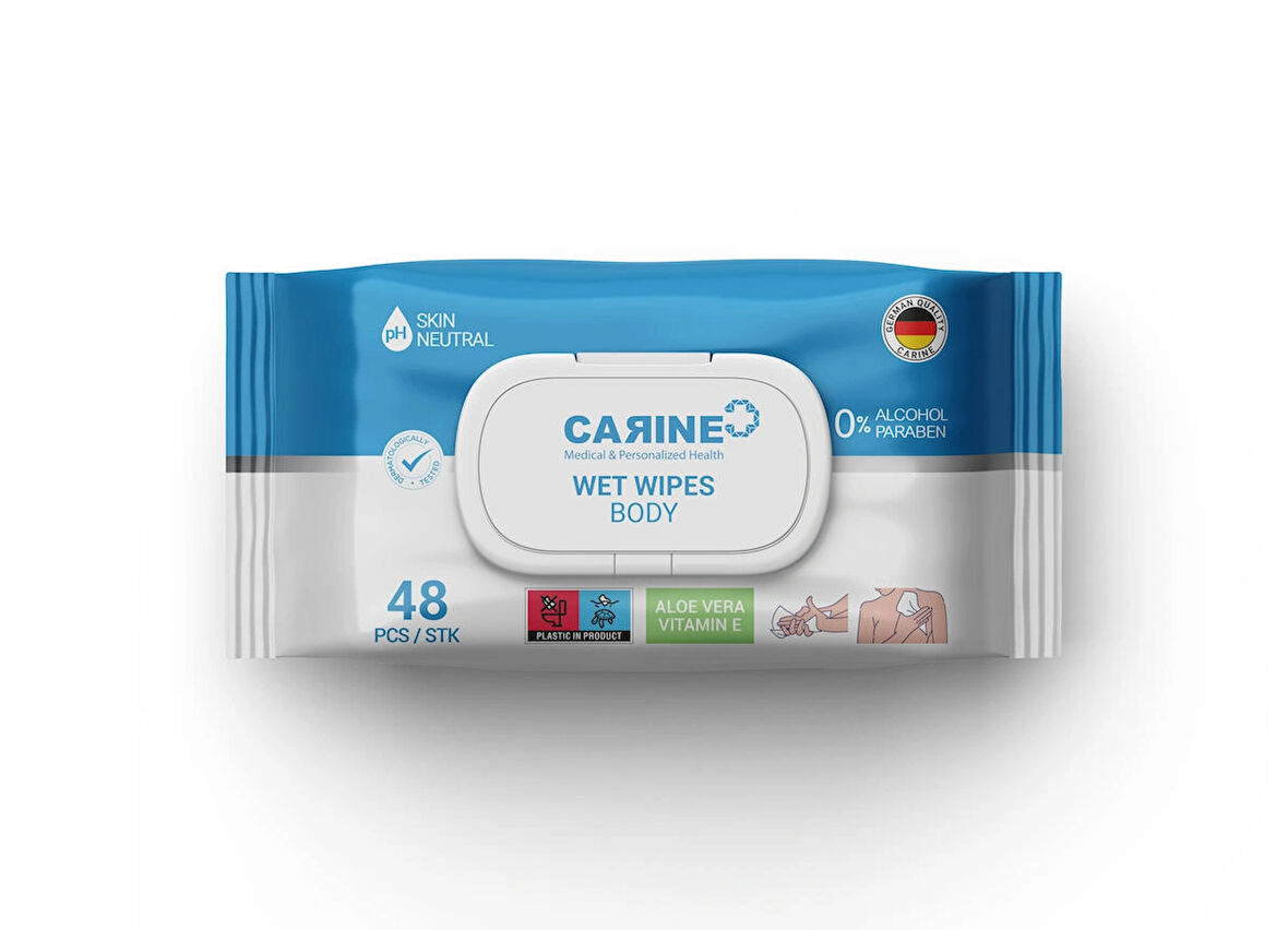 CARINE Vücut Temizleme Havlusu 48 Yaprak