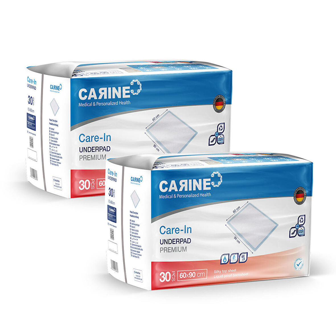 2'Lİ AVANTAJ PAKET CARINE PREMIUM BAKIM ÖRTÜSÜ 60*90 1200 ML