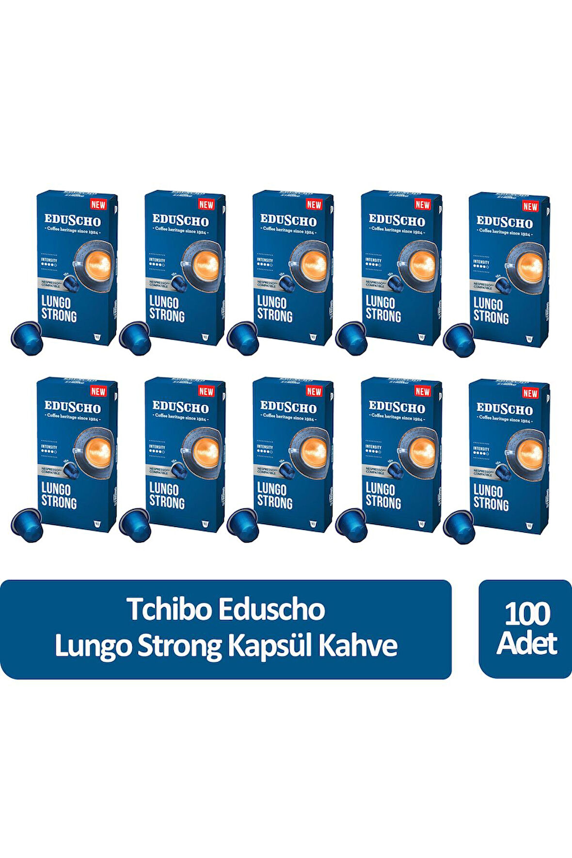 Tchibo Eduscho Lungo Strong Kapsül Kahve 100 Kapsül