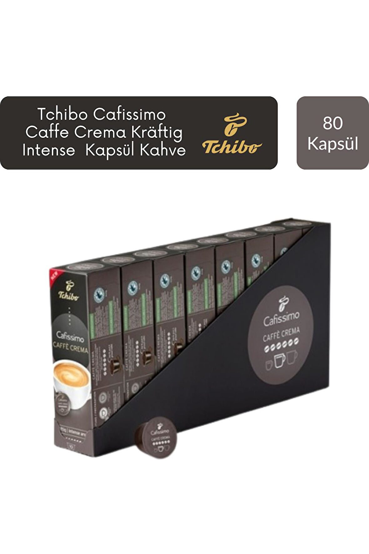 Tchibo Cafissimo Caffe Crema Kraftig Intense Aroma Kapsül Kahve x 8 Adet