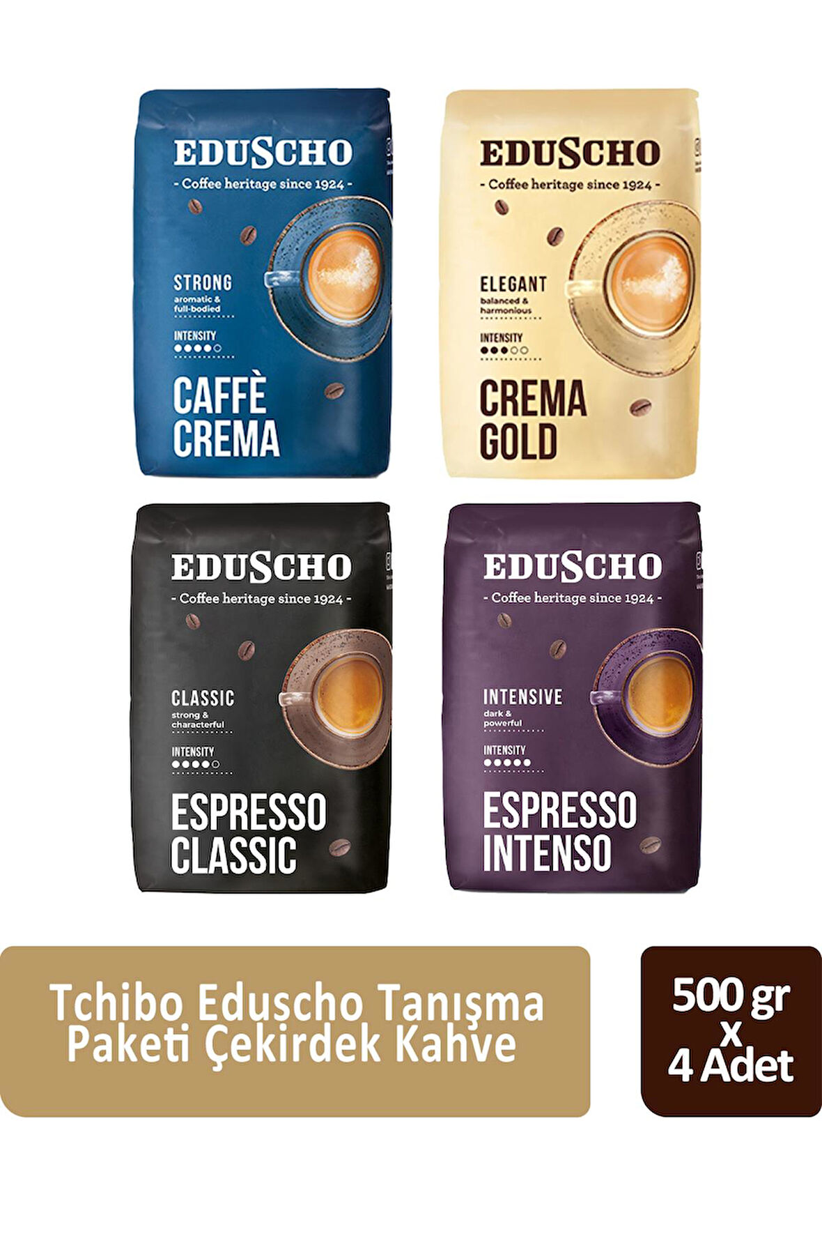 Tchibo Eduscho Çekirdek Kahve Tanışma Paketi 500 gr x 4 Adet 