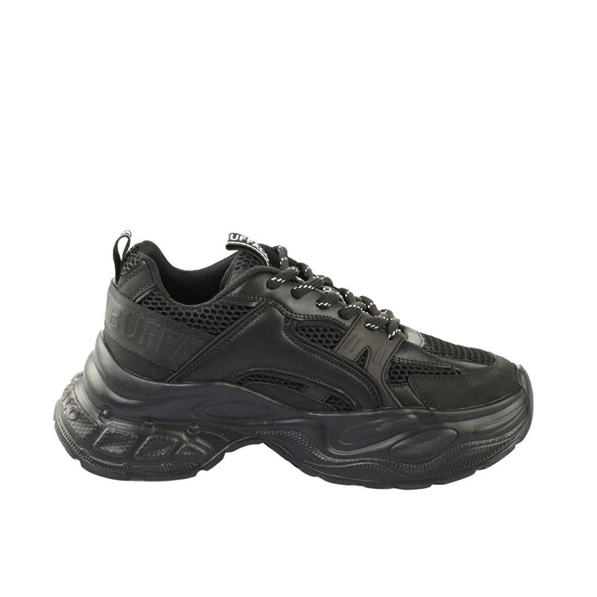 Kadın Oxford ( Klasik) 1636486 Buffalo YUNO - VEGAN Nappa/Mesh- Black