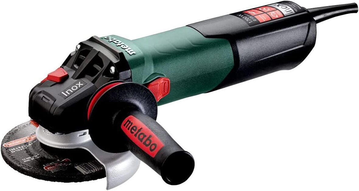 Metabo WEV 17-125 Quick Inox Avuç Taşlama 1700W 125mm Devir Ayarlı