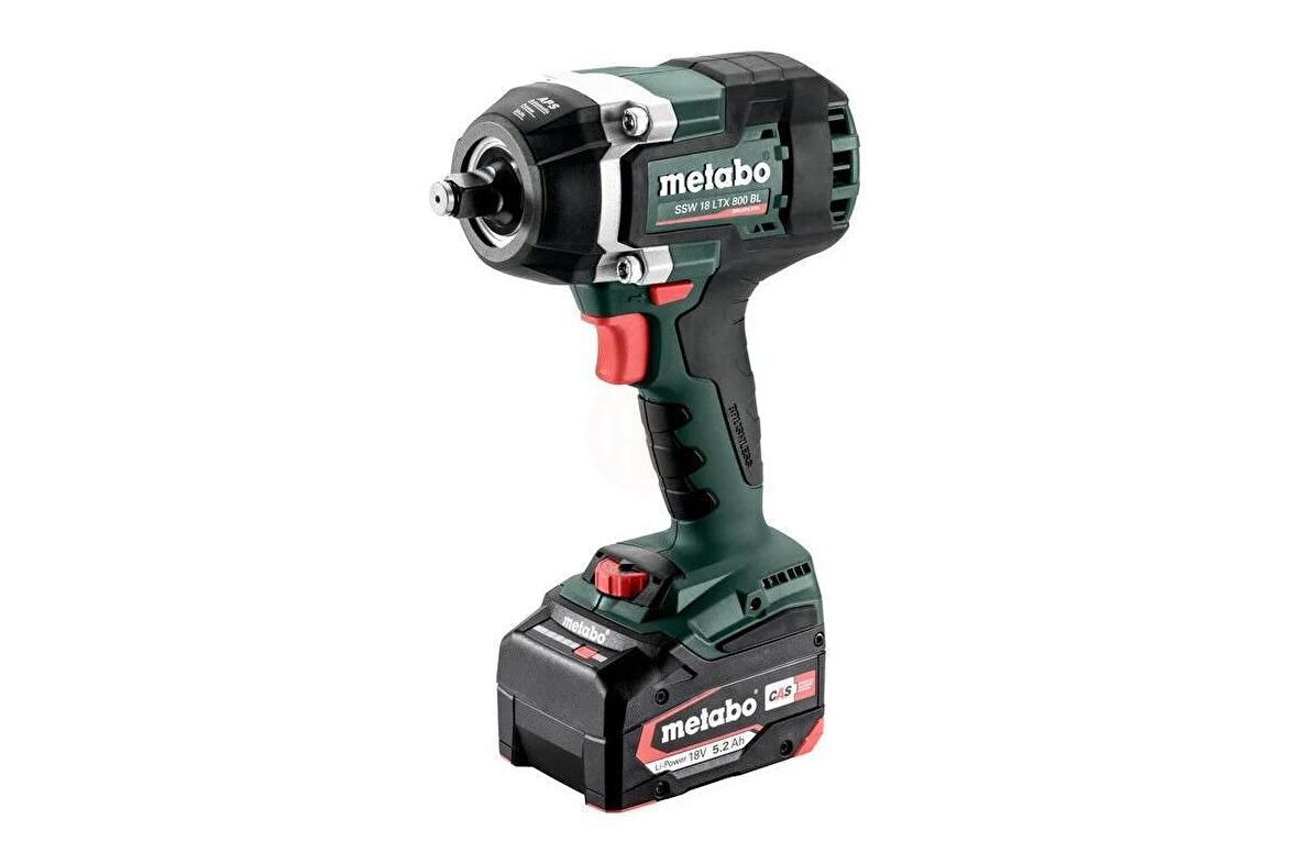 Metabo SSW 18 LTX 800BL 18V Çift Akülü Şarjlı Somun Sıkma 5,2 Ah