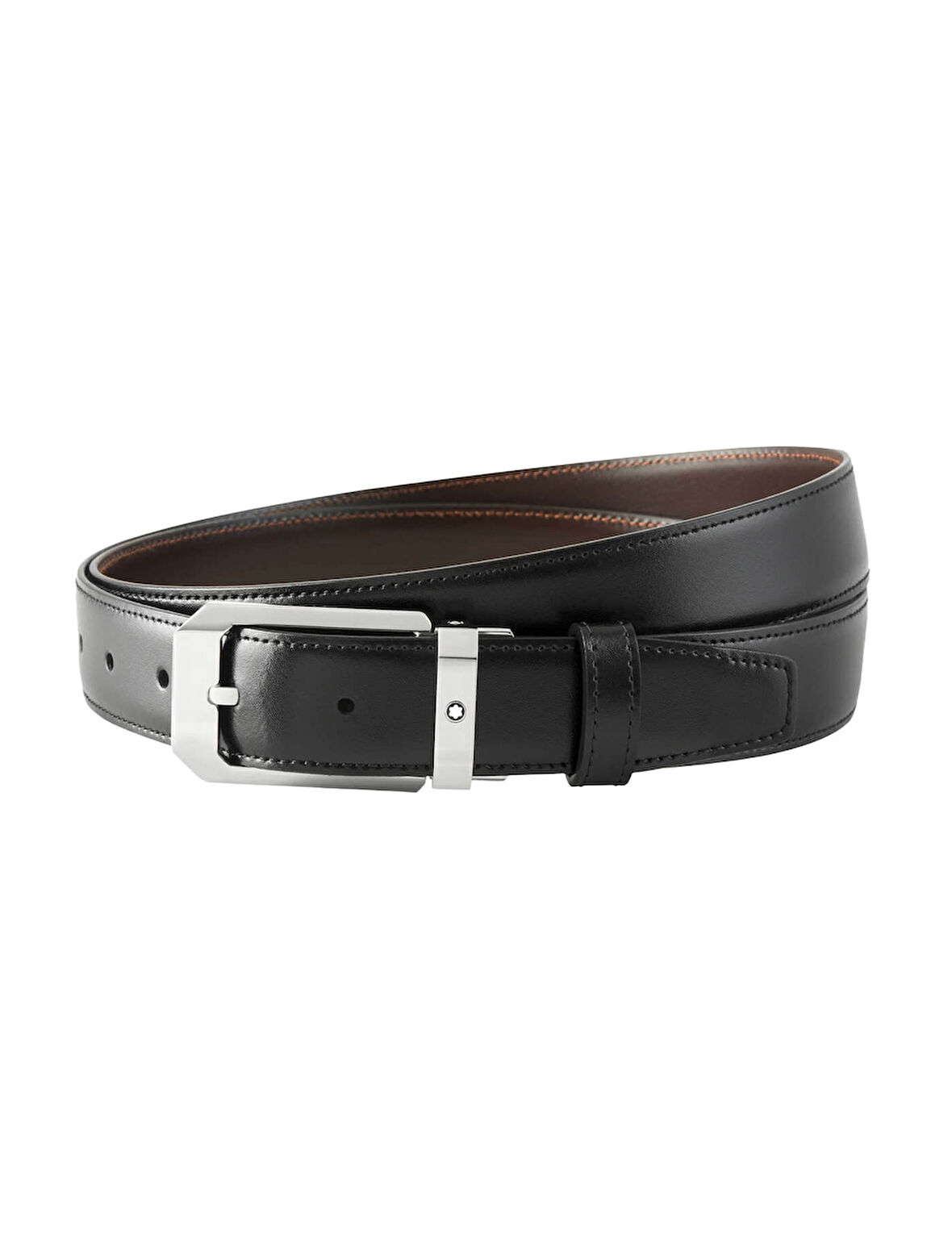 Montblanc SiyahKahverengi 30 mm Çift Taraflı Deri Kemer 129439