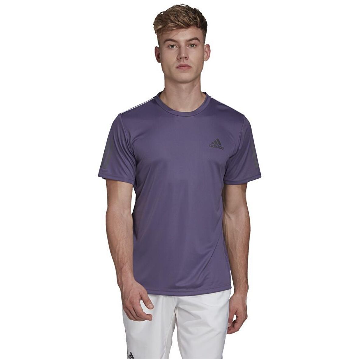 Adidas FK6955 Club 3STR TEE Erkek Mor Tişört