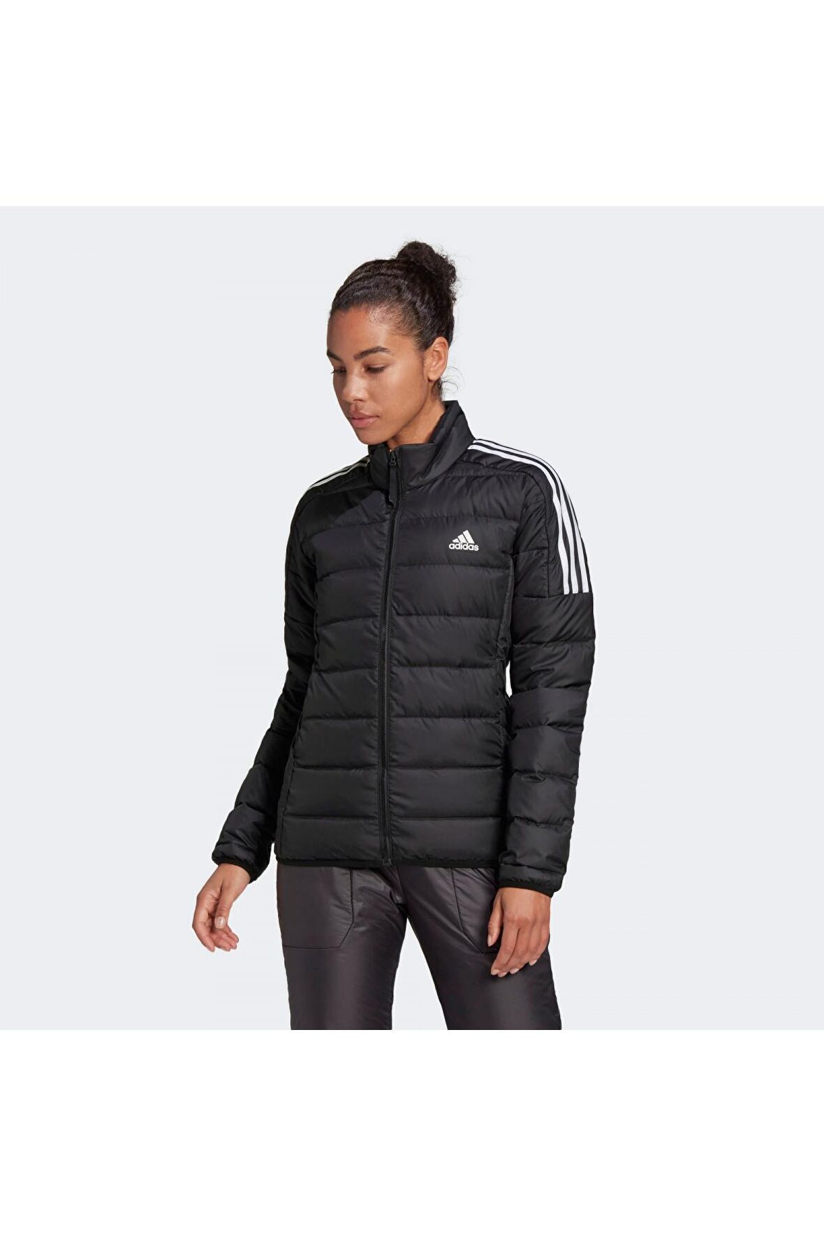 adidas Siyah Kadın Düz Şişme Mont GH4593 W CORE DOWN JKT