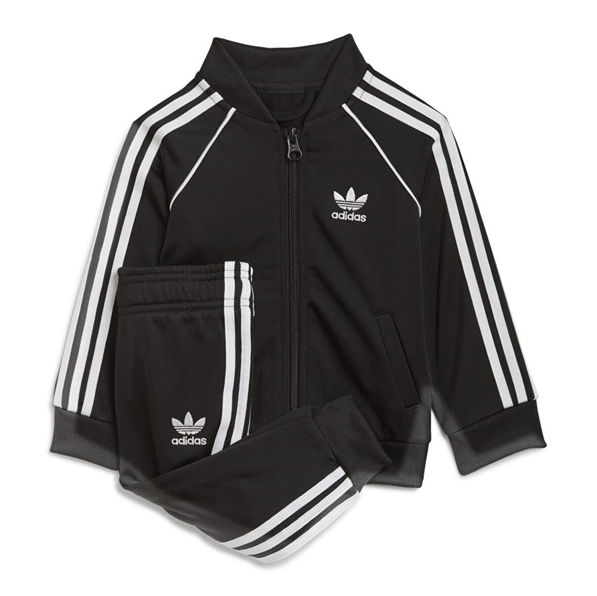 adidas Düz Siyah - Beyaz Bebek Eşofman Takımı GN8441 SST TRACKSUIT