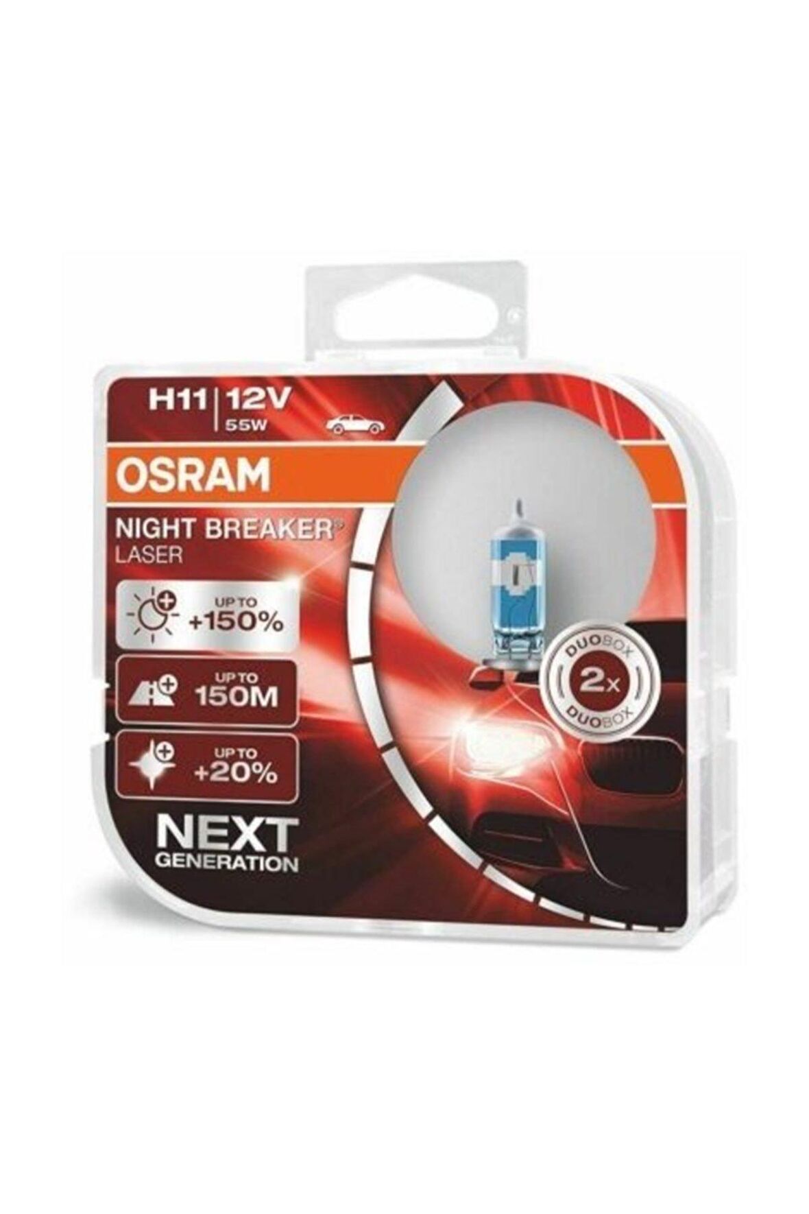 Night Breaker Laser H11 Ampul Takımı %150 Daha Fazla Işık