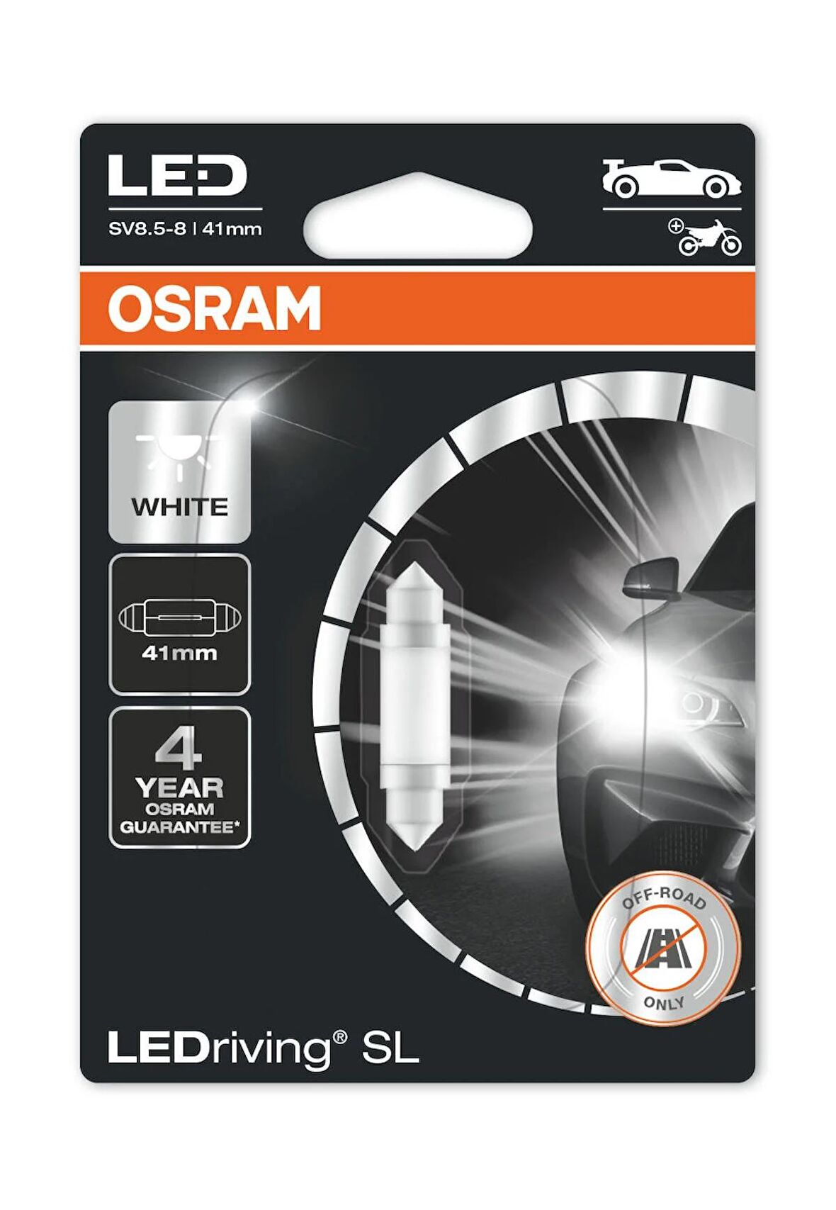 Osram Sofit Led LEDriving SL C5W 41mm 6000K Beyaz Işık 4 Yıl Garantili 6413WP.01B (1 Adet)