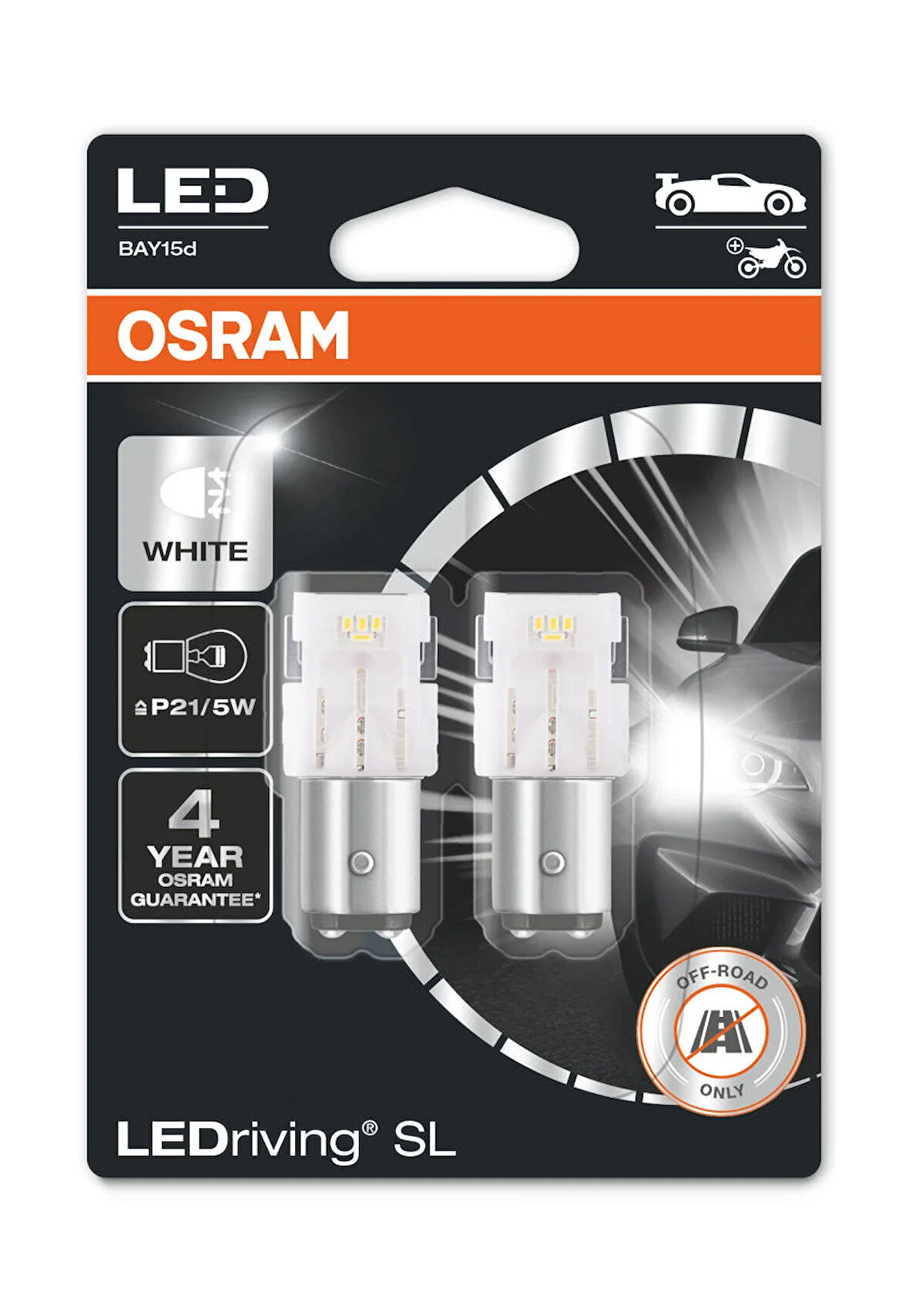 Osram Çift Duy Beyaz 1016 Led Stop Ampulü LEDriving SL 7528DWP.02B (2'li Paket)