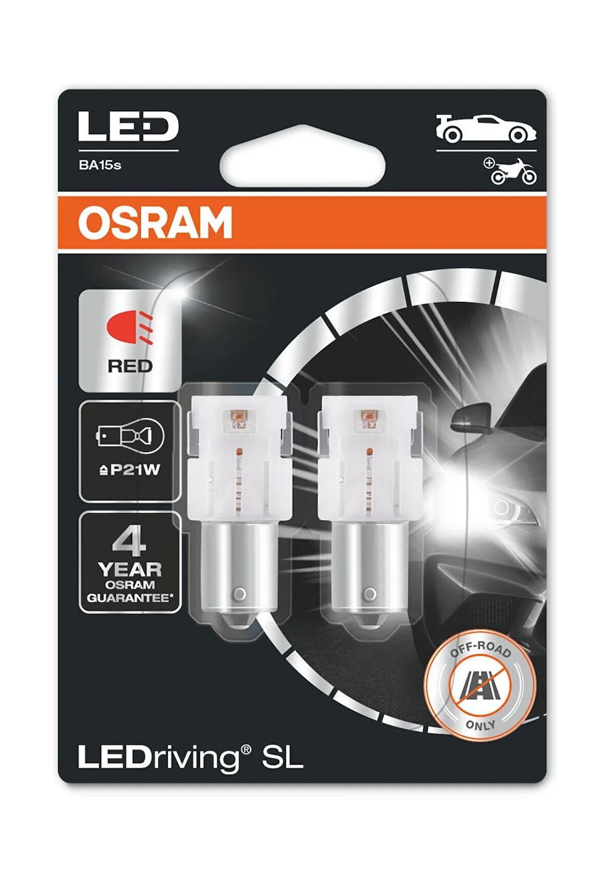 Osram Tek Duy Kırmızı 93 Led Stop Ampulü LEDriving SL 7506DRP.02B (2'Lİ PAKET)