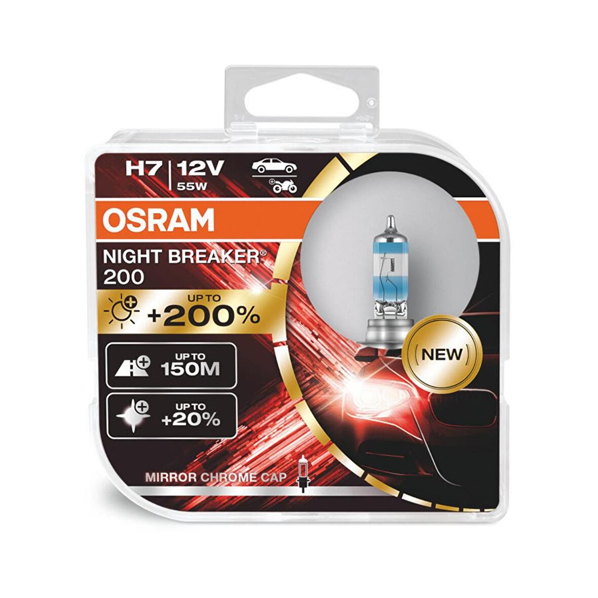 Osram Night Breaker 200 H7 Ampül 2 Adet -  %200 Fazla Işık