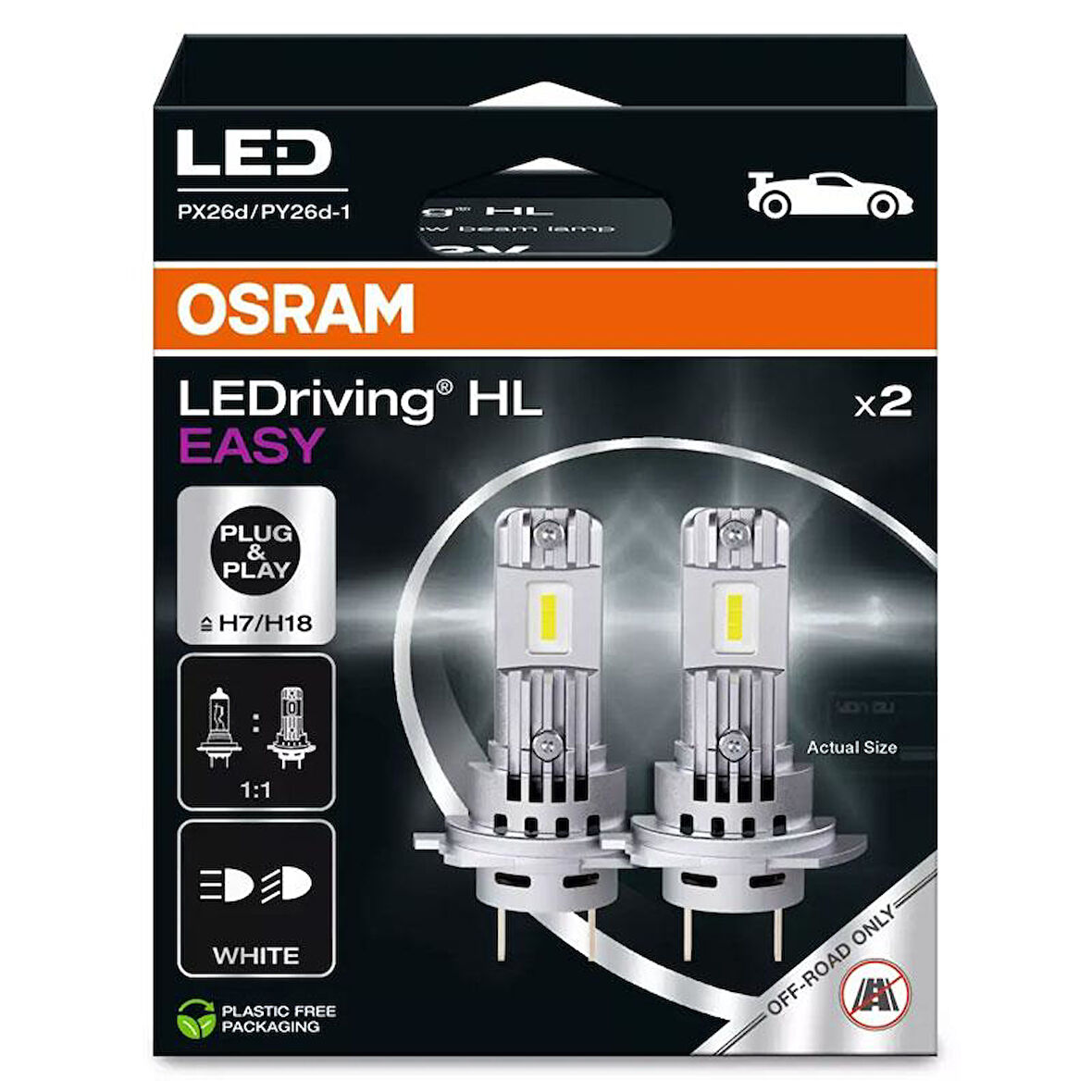 Osram Far Ampulü Xenon H7/H18 Ledriving HL Easy 64210DWESY