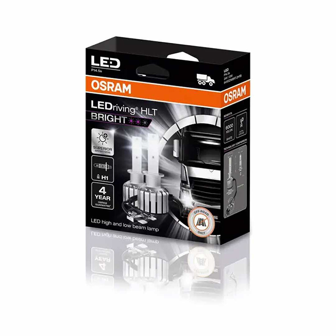 Osram Far Ampulü Led H1 24V 12W Ledriving 64155DWS