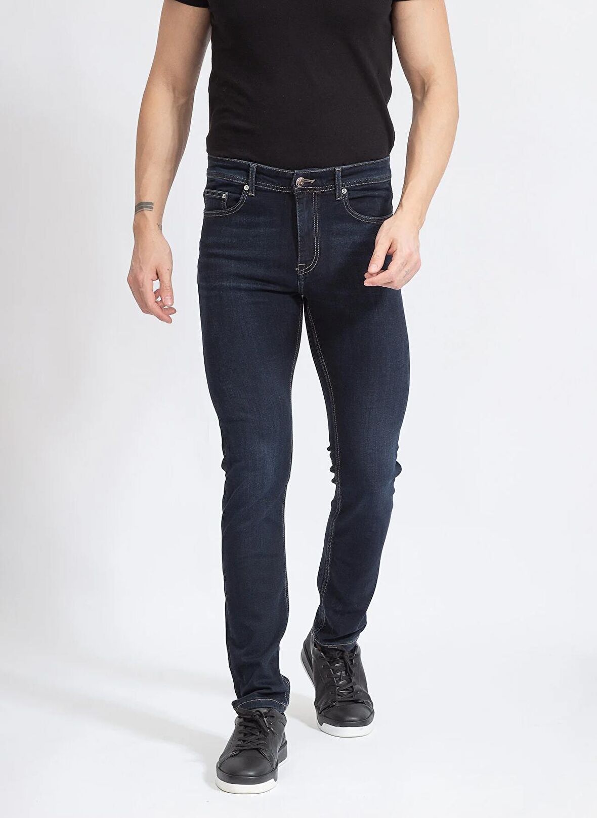 KARL LAGERFELD Normal Bel Normal Paça Slim Fit Erkek Denim Pantolon 265840500830