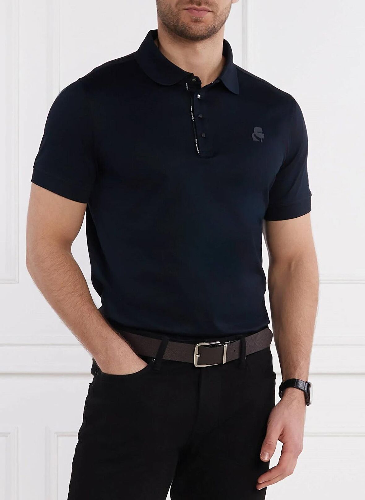 KARL LAGERFELD Lacivert Erkek Polo T-Shirt 745001542200