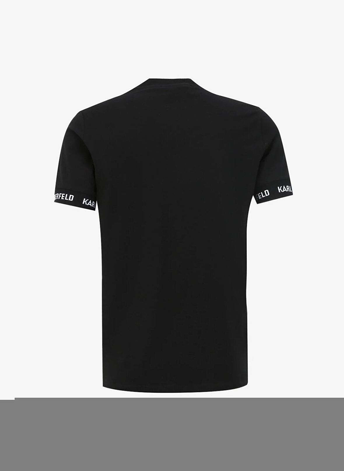 KARL LAGERFELD Bisiklet Yaka Siyah Erkek T-Shirt 755023542221