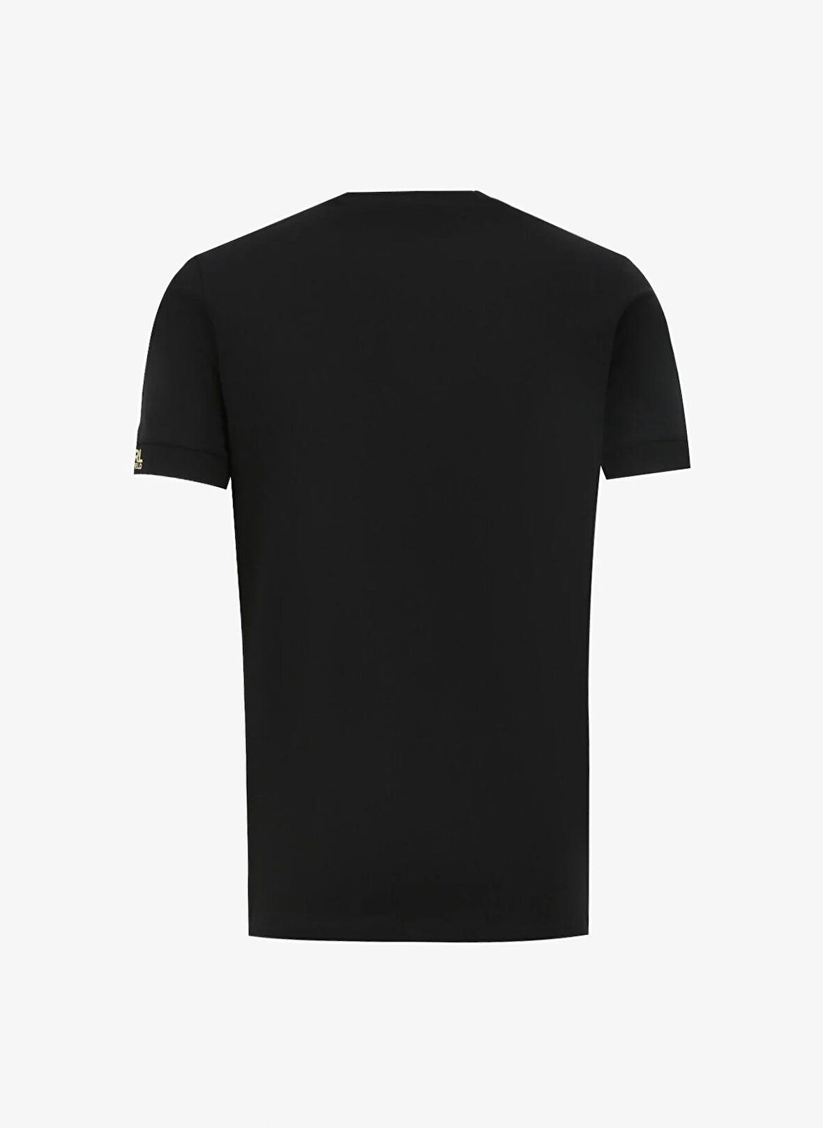 KARL LAGERFELD Bisiklet Yaka Siyah Erkek T-Shirt 755024542221