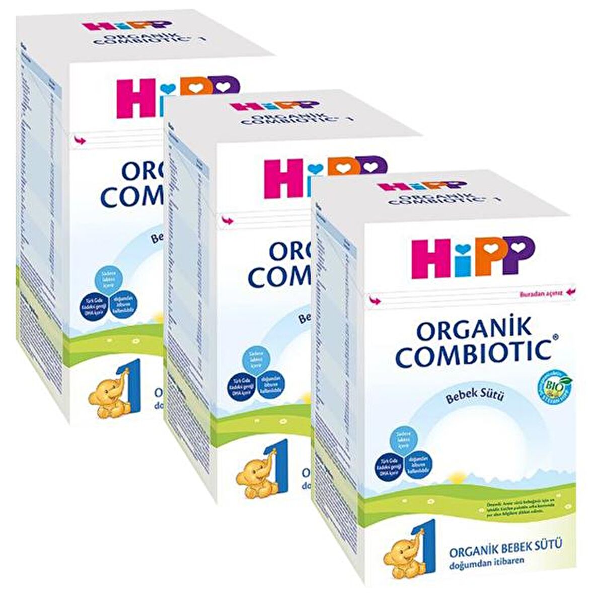 Hipp 1 Organik Bebek Sütü Combiotic 800 gr x 3 Adet