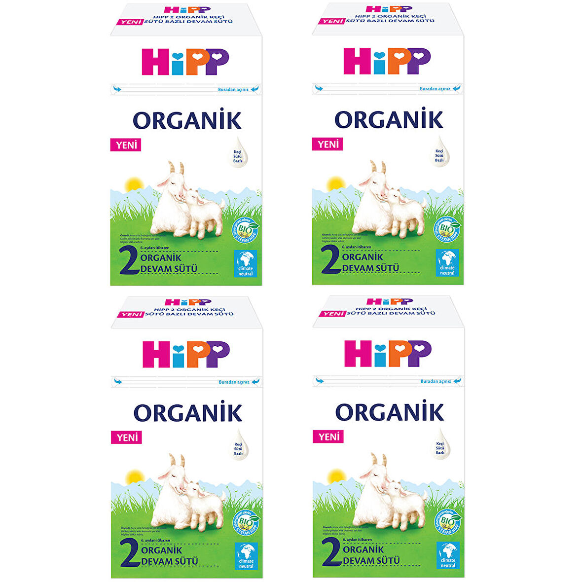 Hipp 2 Organik Keçi Sütü Bazlı Devam Sütü 400 gr 4 ADET