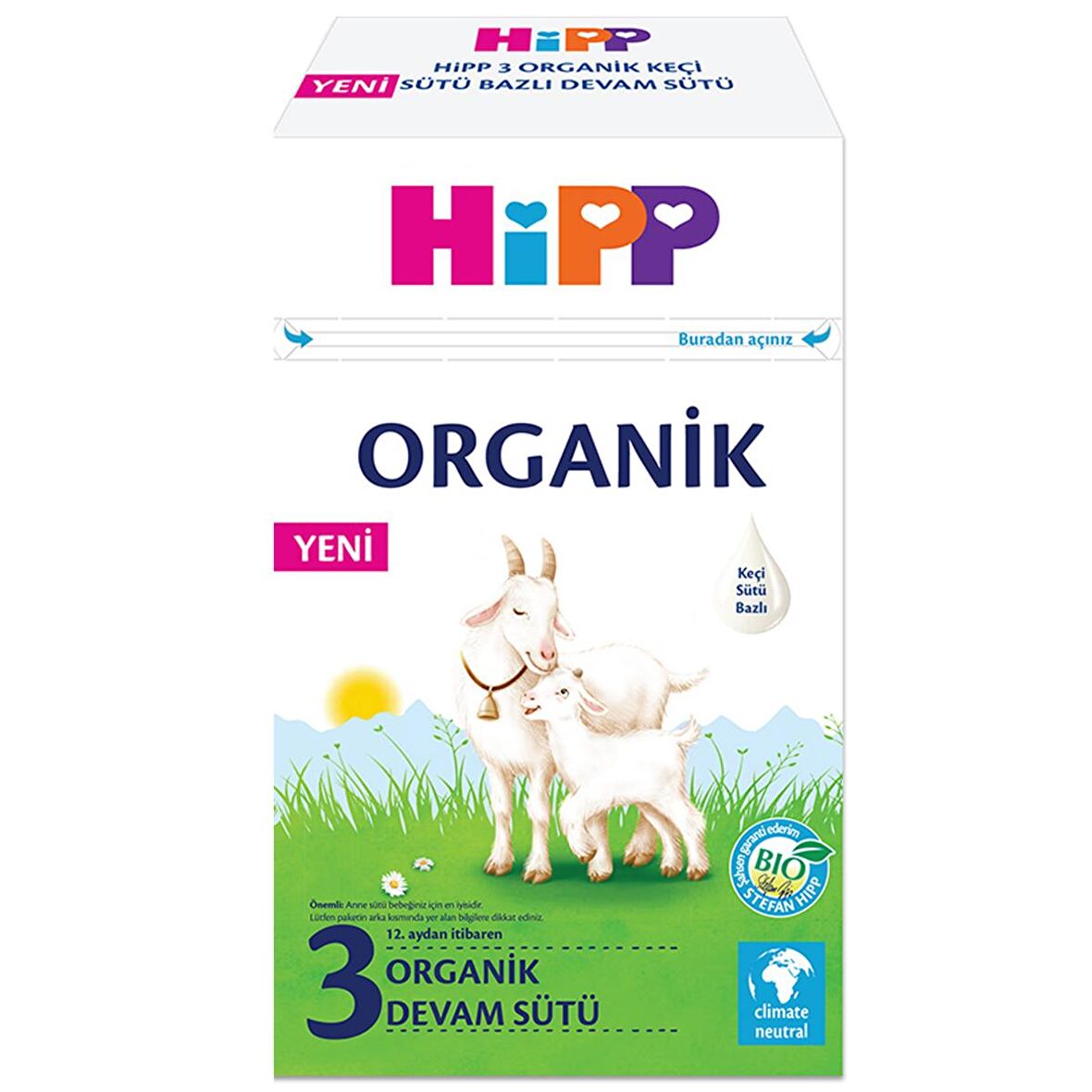 Hipp 3 Ogranik Keçi Sütü Bazlı Bebek Sütü 400gr  