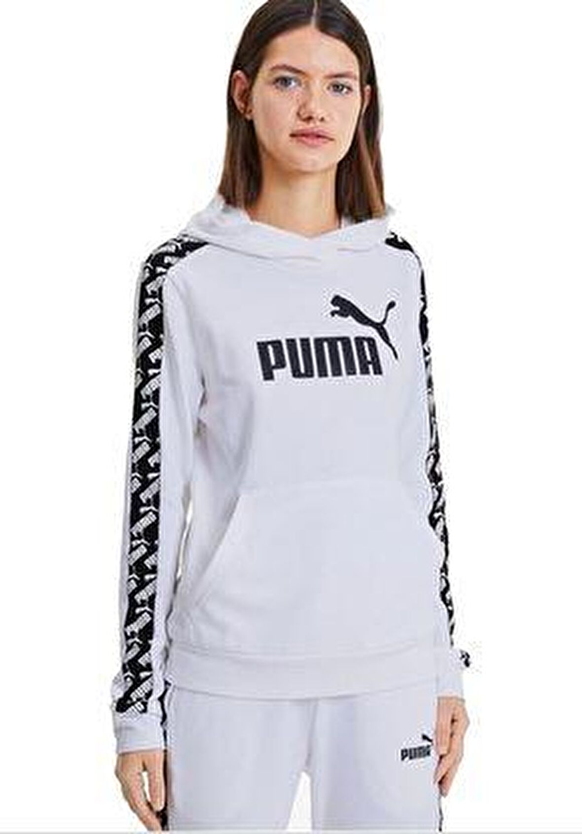 Puma Kadın Kapşonlu Sweatshirt 58122002 Beyaz