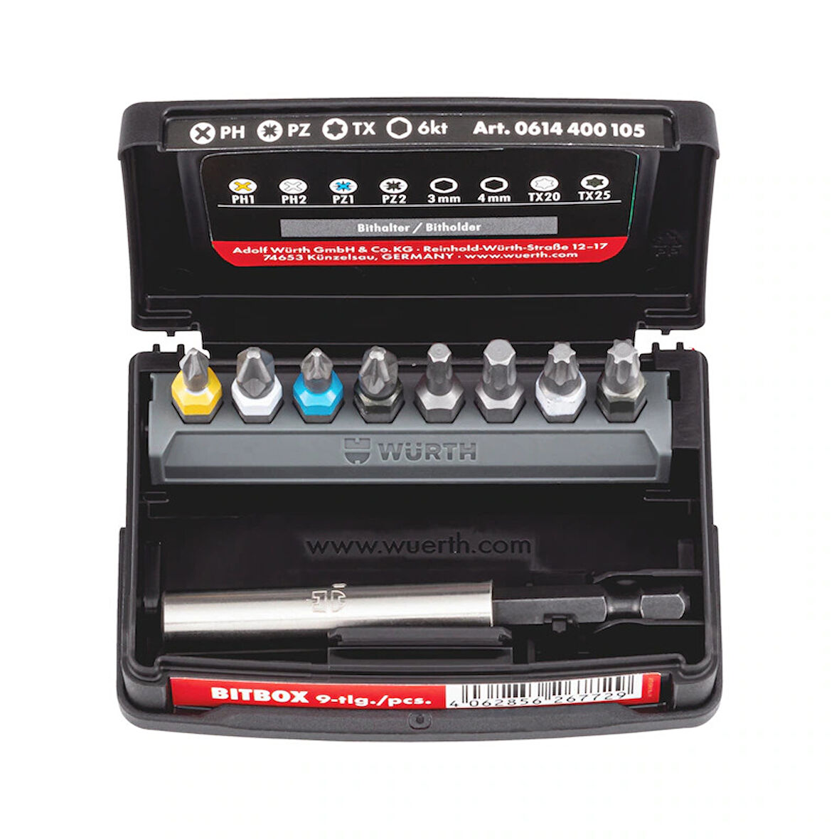 Würth Bits Uç Seti Ph/Pz/Tx/Allen (9 Parça)