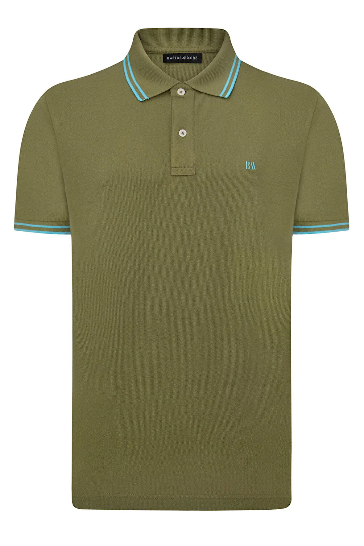 Erkek Yeşil Polo Yaka, Serin Tutan, Hızlı Kuruyan, Pamuklu, Polo Kıvrılmaz Yaka T-Shirt
