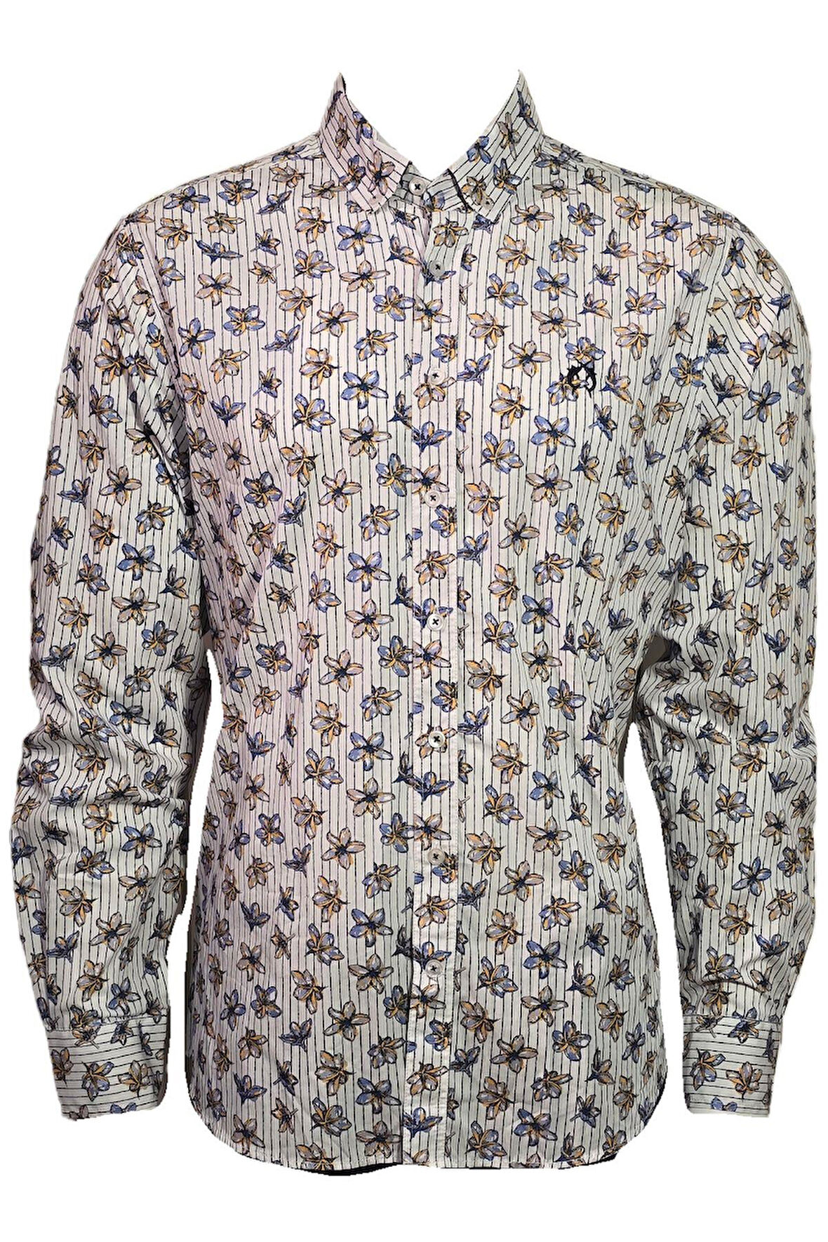 Campione 5708524 Erkek Desenli Gömlek Indigo