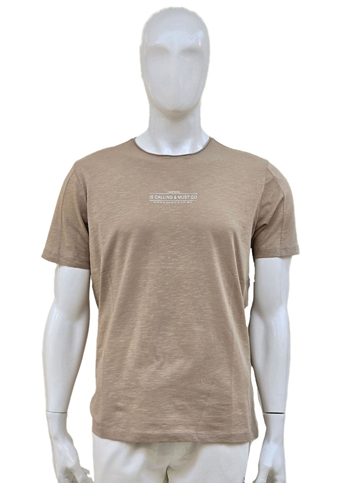 Campione 1099107 Erkek T-Shirt Camel