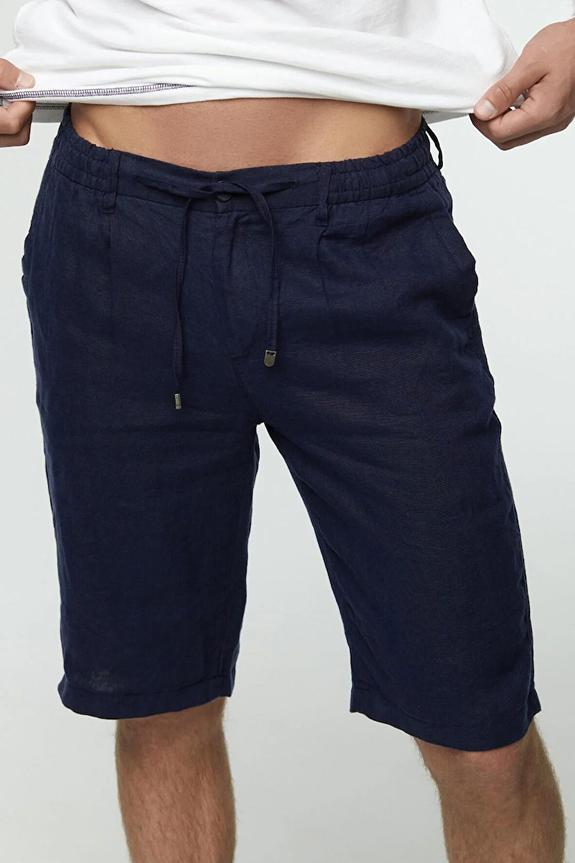 Campione 1229402 Erkek Keten Şort Indigo