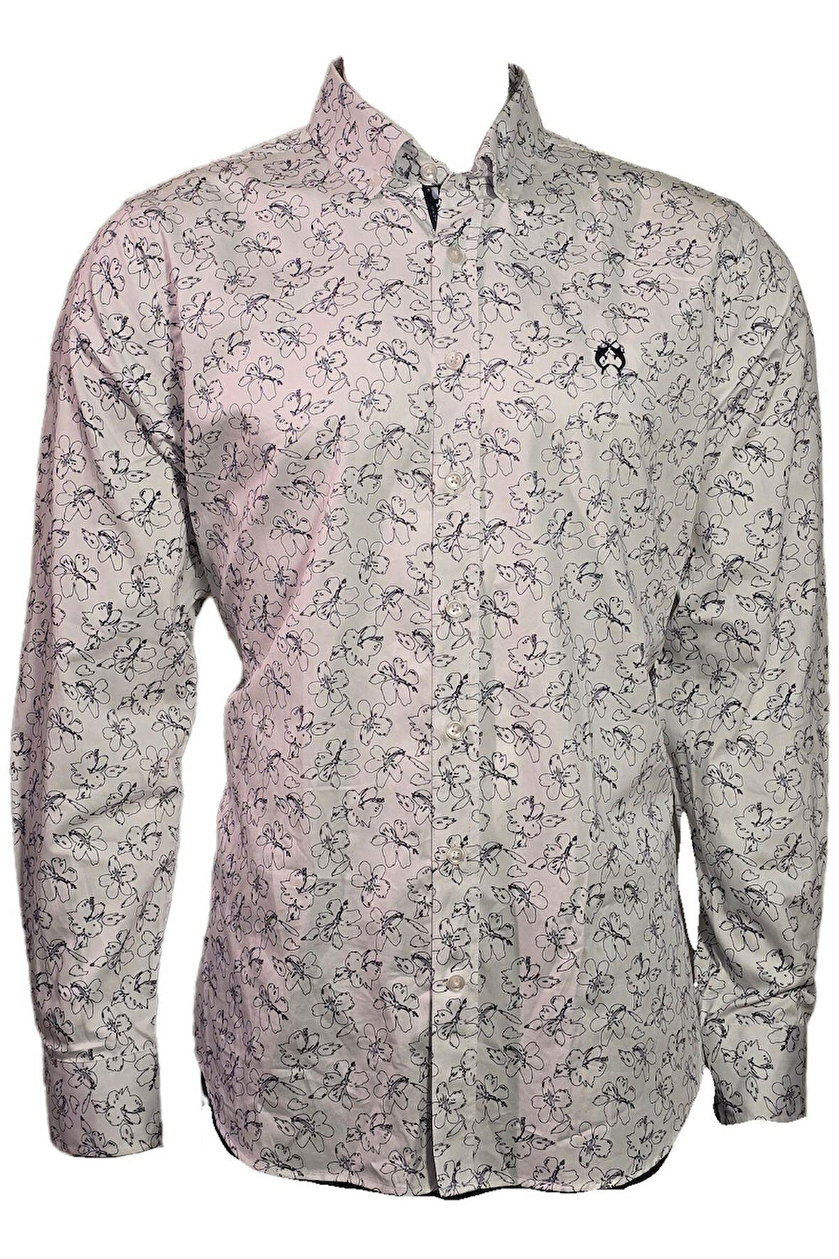 Campione 1709420 Erkek Desenli Gömlek Indigo