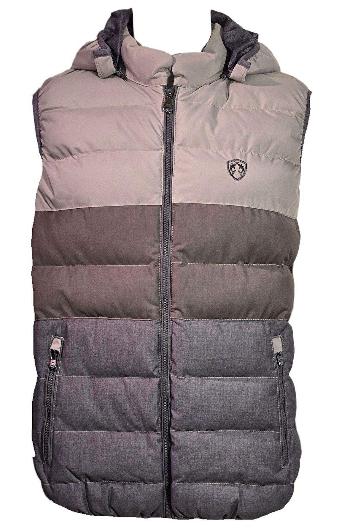 Campione 3229502 Erkek Kapşonlu Yelek Grey