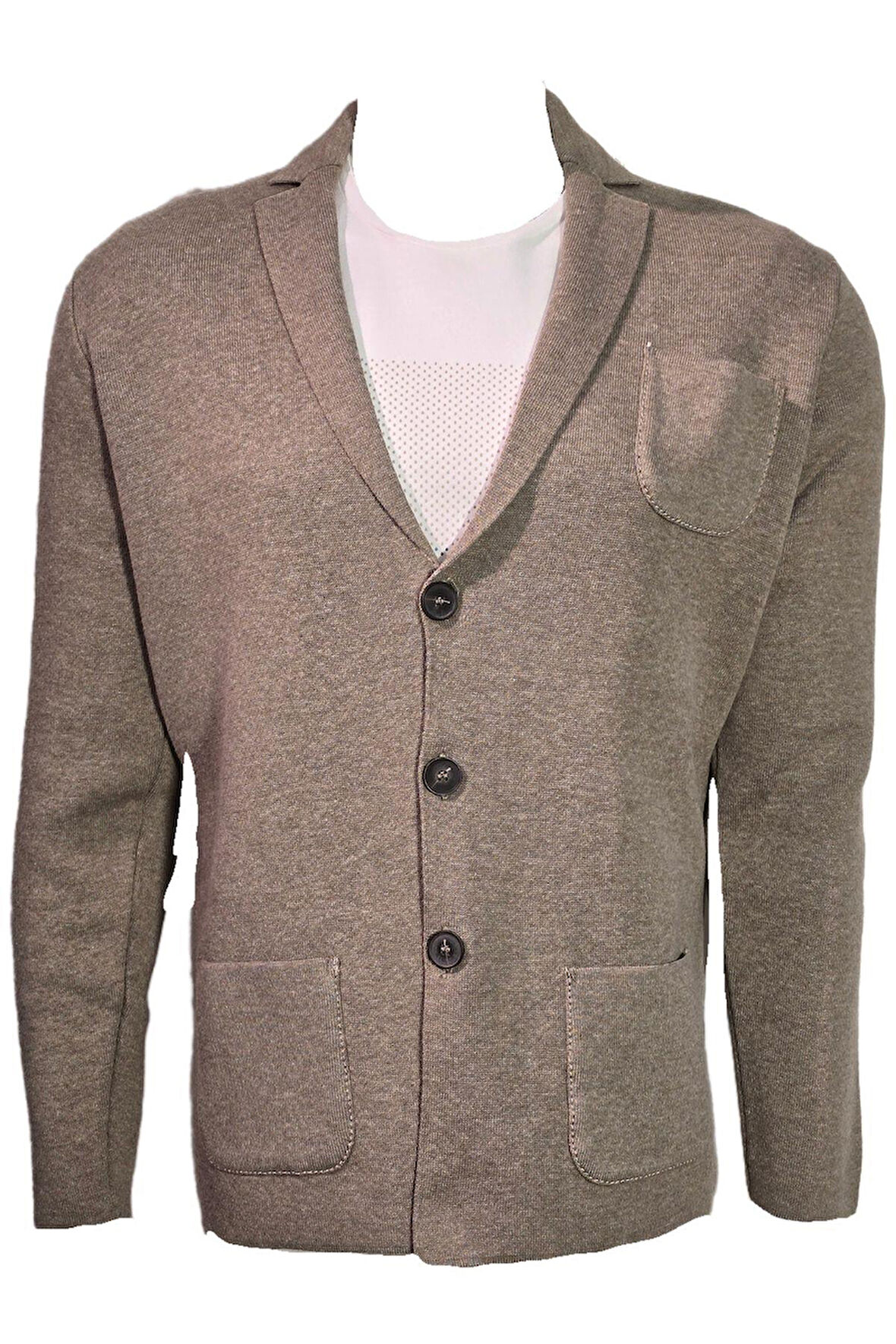 Campione 3849301 Erkek Triko Ceket Camel