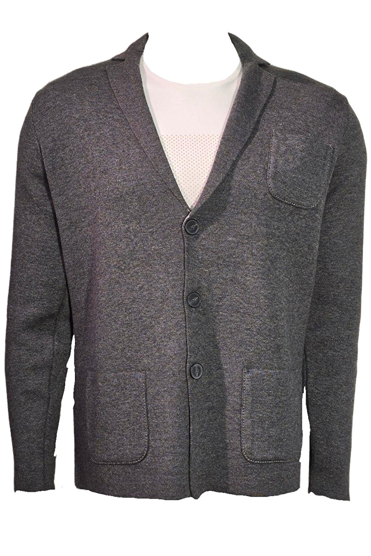 Campione 3849401 Erkek Triko Ceket Grey