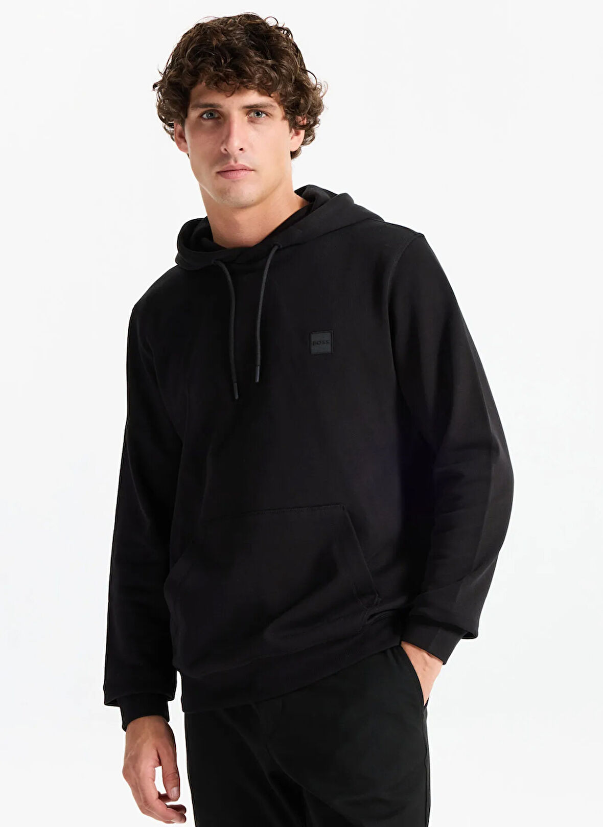 Boss Kapüşon Yaka Siyah Erkek Sweatshırt Wetalk