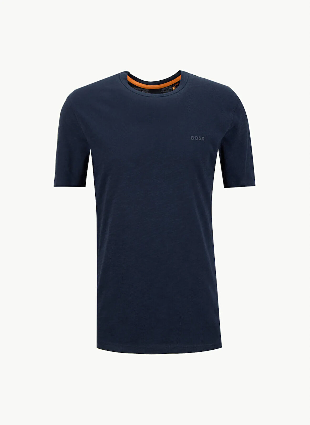 Boss Bisiklet Yaka Lacivert Erkek T-Shirt Tegood