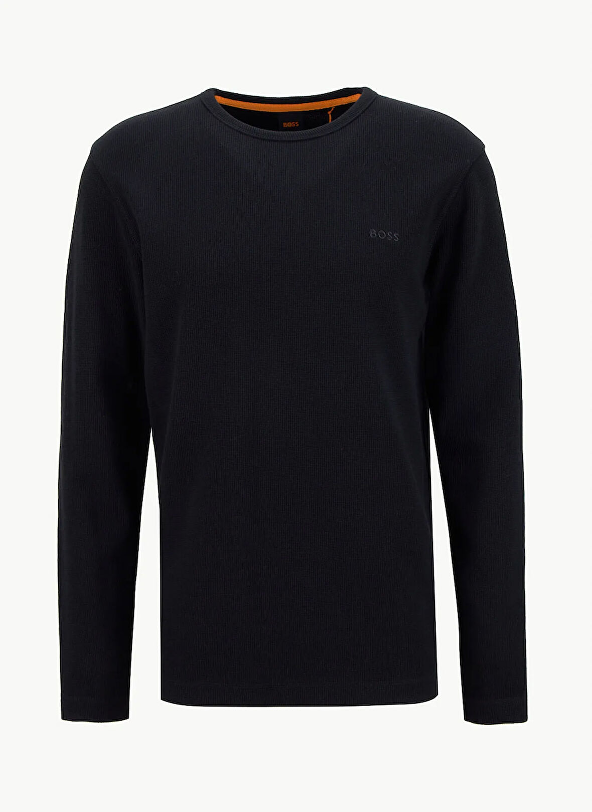 Boss Bisiklet Yaka Siyah Erkek T-Shirt Tempesto