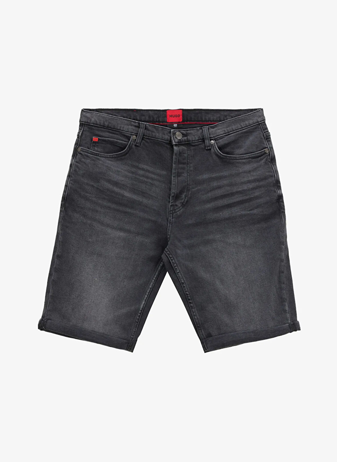 Siyah Erkek Normal Bel Tapered Fit Denim Şort 50539932_HUGO 634/S 10258278 01