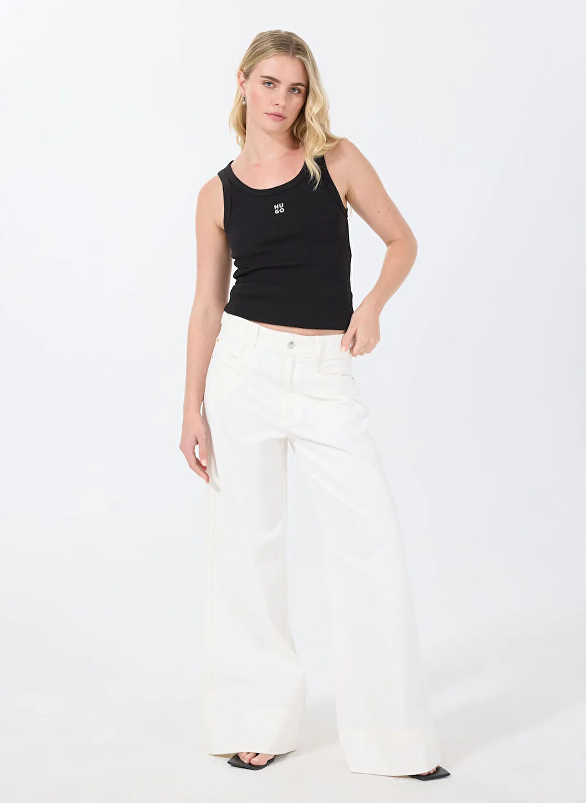 Boss Normal Bel Normal Beyaz Kadın Pantolon 50537020