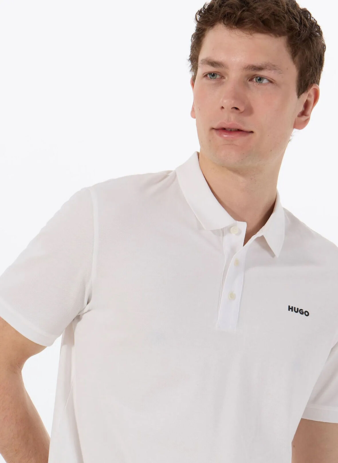 Hugo Düz Bej Erkek Polo T-Shirt 50466182_Donos222 10231467 01