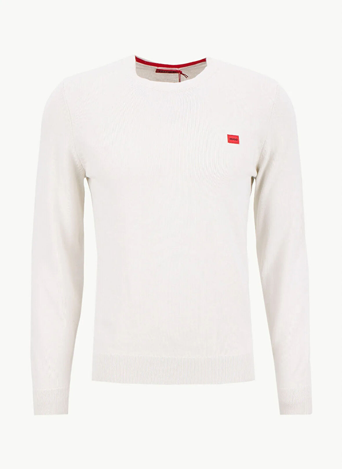 Hugo Bisiklet Yaka Regular Fit Düz Krem Erkek Kazak 50475083_San Cassius-C1