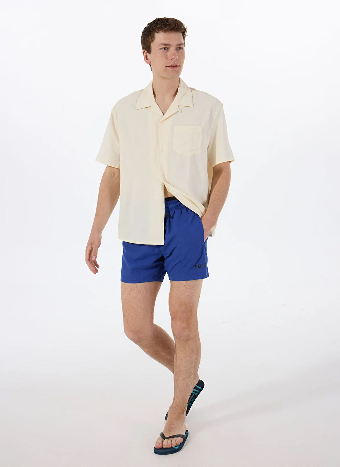 Boss Mavi Erkek Şort Mayo Amur