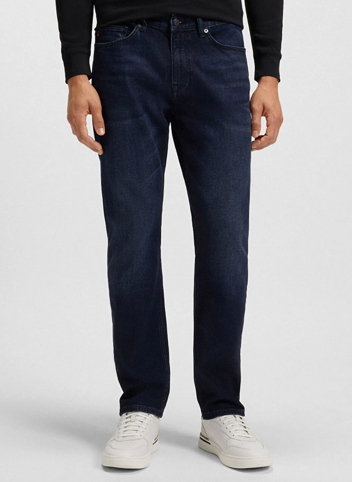 Boss Normal Bel Normal Paça Slim Fit Lacivert Erkek Pantolon Delaware