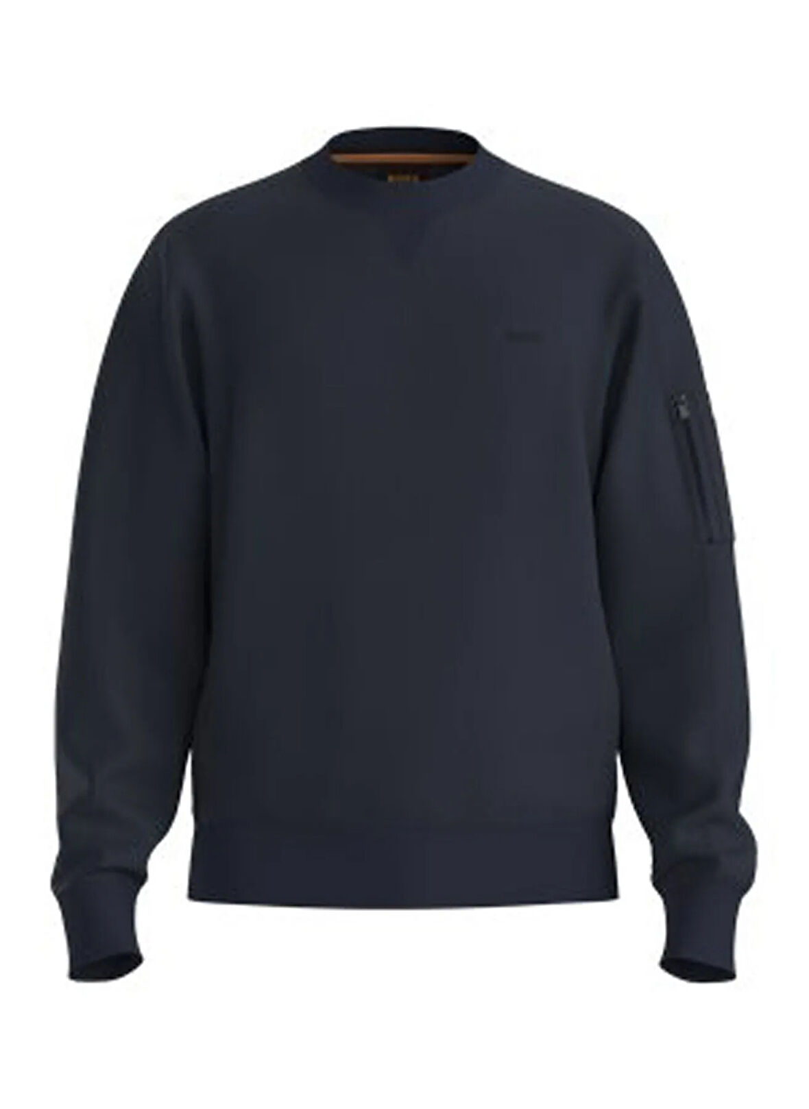 Boss Bisiklet Yaka Lacivert Erkek Sweatshırt We_mixed