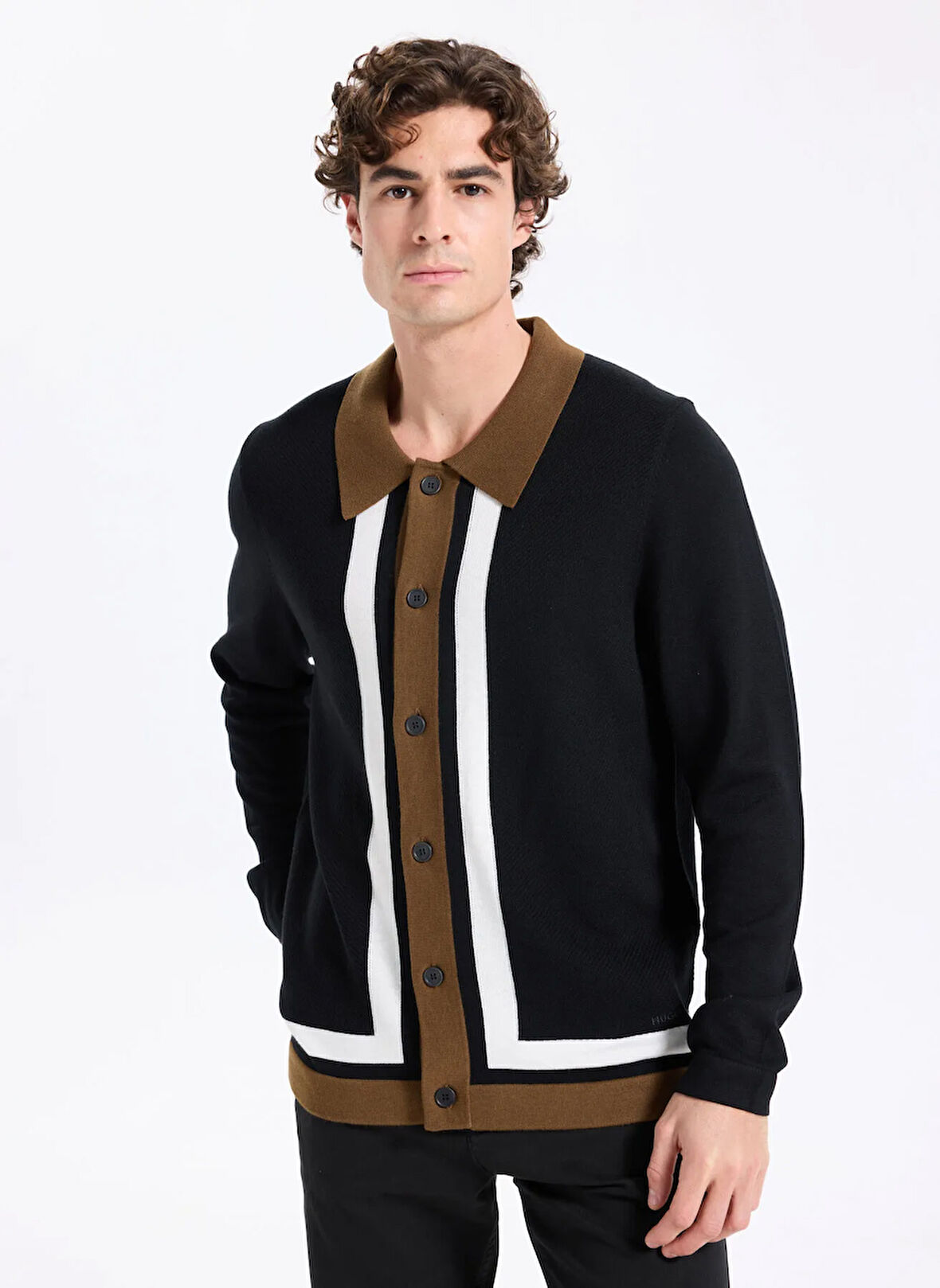 Hugo Düz Siyah Erkek Hırka 50543770_Splon