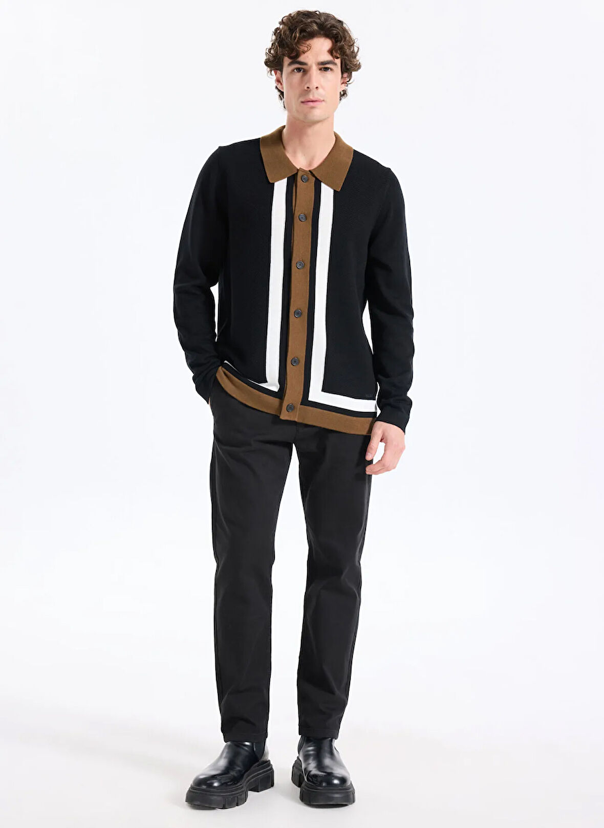 Boss Normal Bel Normal Paça Siyah Erkek Chino Pantolon Chino_tapered