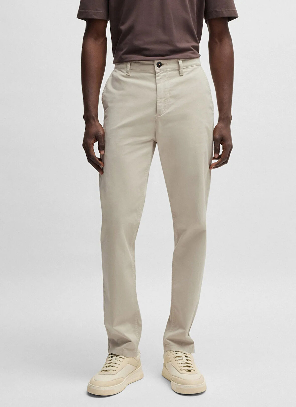 Boss Normal Bel Normal Paça Bej Erkek Chino Pantolon Chino_tapered